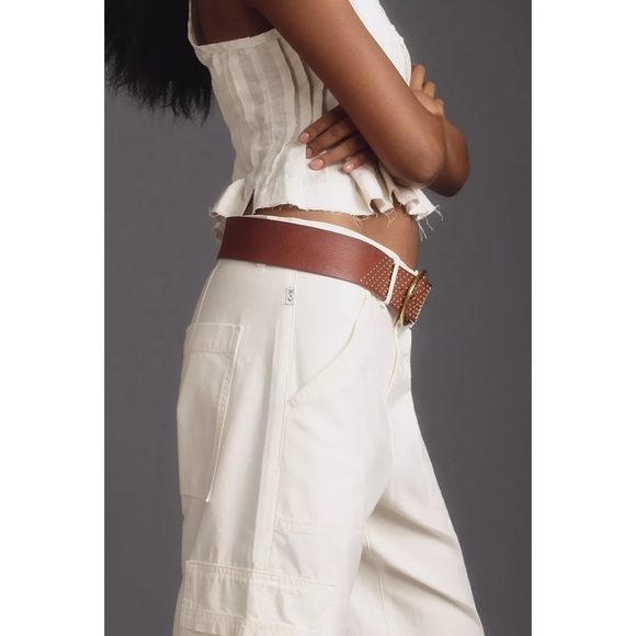 New Citizens of Humanity Marcelle Low Slung Barrel Cargo Pants Pashmina White 29 - Picture 13 of 13